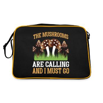 LES CHAMPIGNONS M’APPELLENT ET JE DOIS Y ALLER - Sac Retro - noir/or - Dos