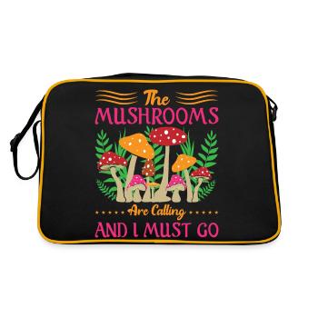 LES CHAMPIGNONS M’APPELLENT ET JE DOIS Y ALLER - Sac Retro - noir/or - Dos