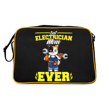 Best Electrician Mom Ever Electronic Technician - Retro Bag - black/gold - Back