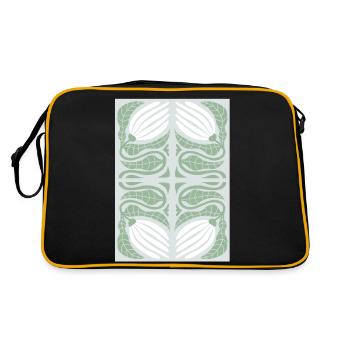 Jugendstil, Arts & Crafts, Aesthetic, Vintage-1900 - Retro Tasche - Schwarz/Gold - Hinten