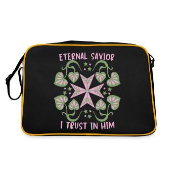 Jésus-Christ, Jésus Croix de Malte Disant - Sac Retro - noir/or - Dos