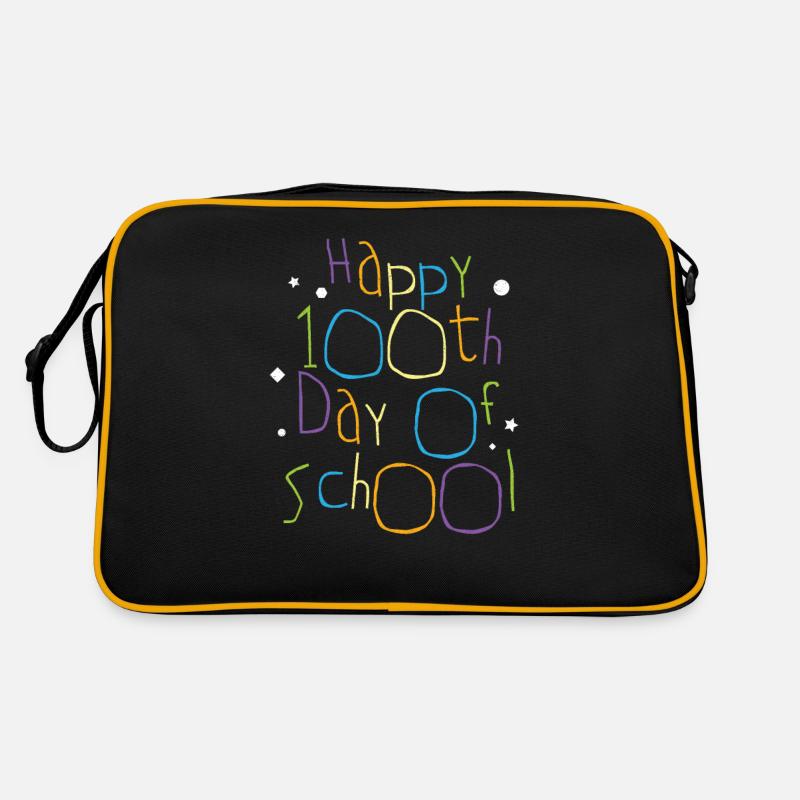 Joyeux 100e jour d’école des élèves de l’école des enseignants Sac Retro