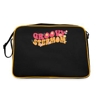 Groovy belle-mère plante plante fleurs - Sac Retro - noir/or - Dos