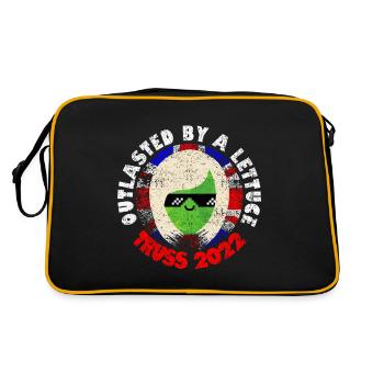 UK Prime Minister Defeated By Lettuce Truss 2022 - Retro Bag - black/gold - Back