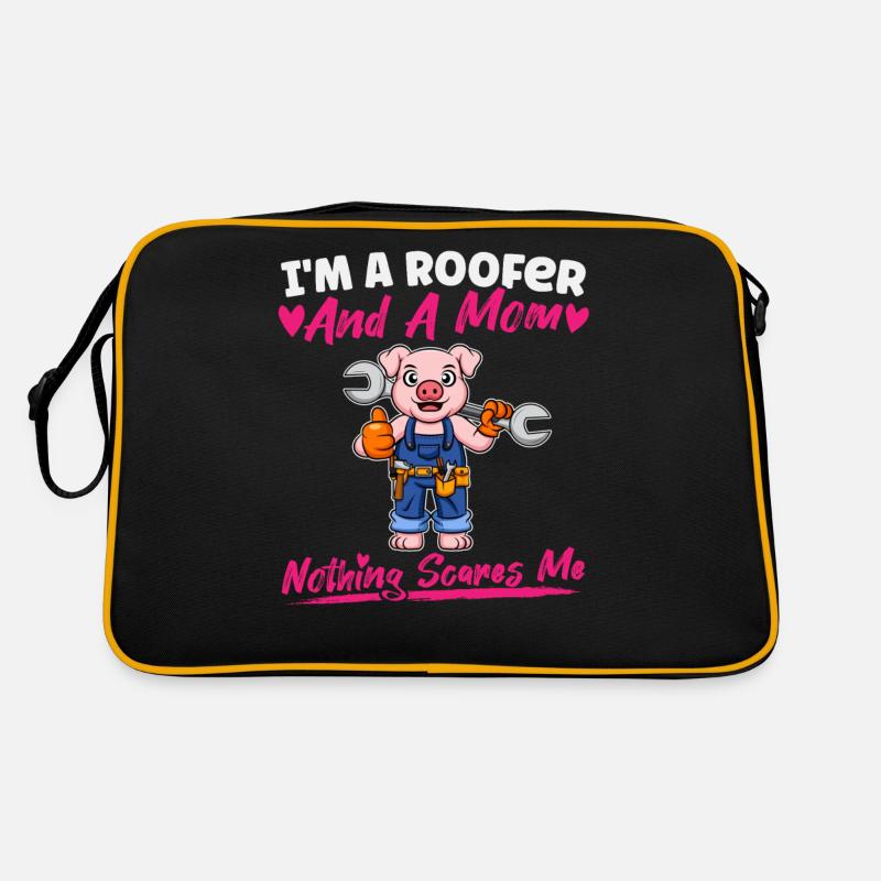 I'm A Roofer And A Mom Nothing Scares Me Retro Tasche