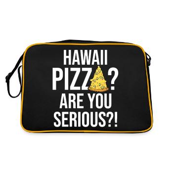 Hawaii Pizza Are You Serious Pizza Making - Retro Bag - black/gold - Back