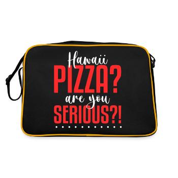Hawaii Pizza Are You Serious Pizza Making - Retro Bag - black/gold - Back