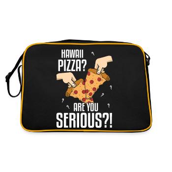 Hawaii Pizza Are You Serious Pizza Making - Retro Bag - black/gold - Back
