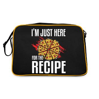 I'm Just Here Fore The Recipe Pizza Making - Retro Bag - black/gold - Back