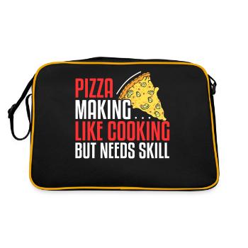 Pizza Making Like Cooking But Needs Skill - Retro Bag - black/gold - Back