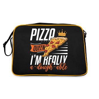 Women's Pizza Queen I'm Really A-Dough-Able Pizza - Retro Bag - black/gold - Back