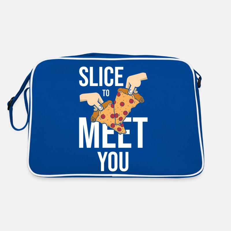 Slice To Meet You Funny Pizza Making Retro Tasche