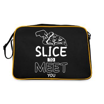 Slice To Meet You Funny Pizza Making - Retro Bag - black/gold - Back