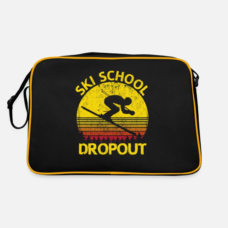 Ski school dropouts funny skiing lovers Retro Bag