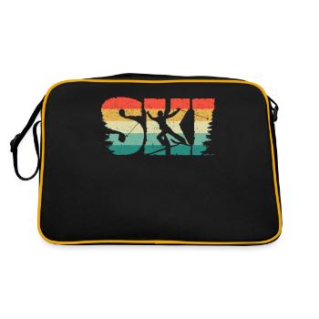 Ski Cool Style Ski Snowboard Sports d’hiver - Sac Retro - noir/or - Dos
