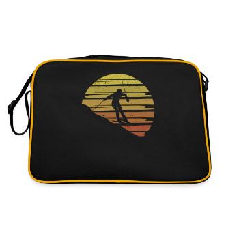 Amateurs de ski Fun Ski Sports d’hiver Alpine - Sac Retro - noir/or - Dos