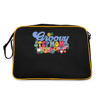 Groovy belle-mère plante plante fleurs - Sac Retro - noir/or - Dos