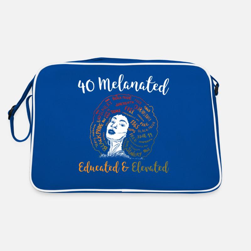 40 Melanated Educated Elevated Juneteenth Retro Bag