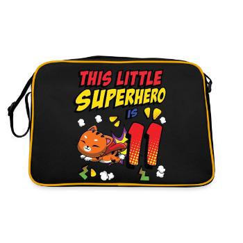 Ce petit super-héros est 11 propriétaire de chat 11. - Sac Retro - noir/or - Dos