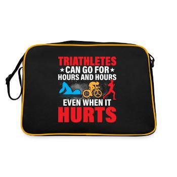 Triathletes can go for hours and hours Tri Triat - Retro Bag - black/gold - Back