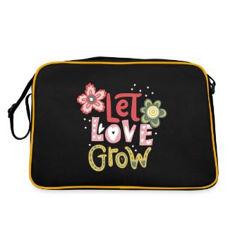 Saint-Valentin, motivation inspiration, amour dire - Sac Retro - noir/or - Dos
