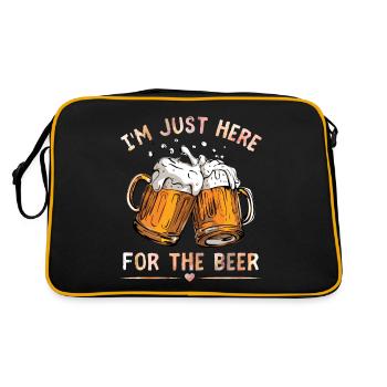 Buveur de bière drôle de dicton, verres à bière - Sac Retro - noir/or - Dos