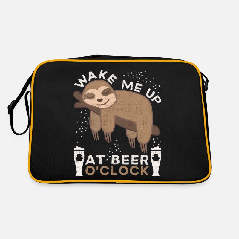 Faultier, lustiger Bier Spruch, Biertrinker Sloth Retro Tasche