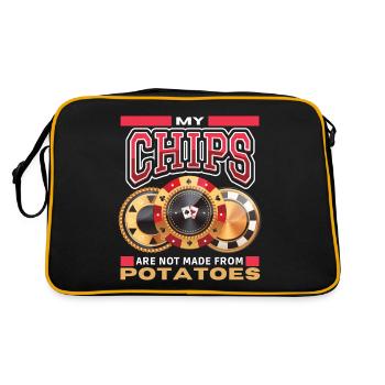 Jeu de poker, Jeu de poker, Joueur de poker, Jeux - Sac Retro - noir/or - Dos