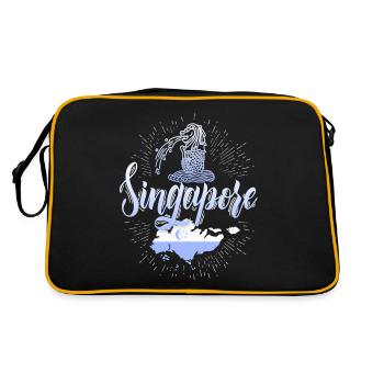 Singapour, Love Singapore - Sac Retro - noir/or - Dos
