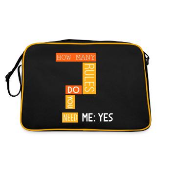 Combien de règles? - Sac Retro - noir/or - Dos