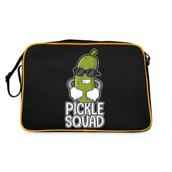Dill Pickle Squad Pickles Food Team Pickles Love - Retro Tasche - Schwarz/Gold - Hinten