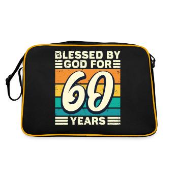 60 Cadeau d’anniversaire Mère Père Grand-père - Sac Retro - noir/or - Dos