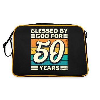 50 Cadeau d’anniversaire Mère Père Grand-père - Sac Retro - noir/or - Dos