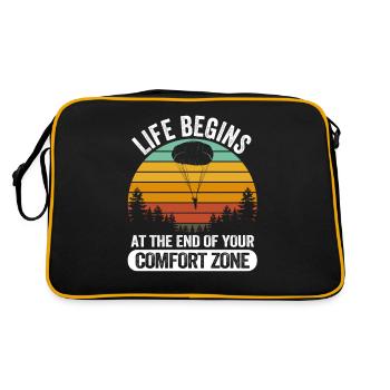 La vie commence à la fin de votre zone de confort - Sac Retro - noir/or - Dos