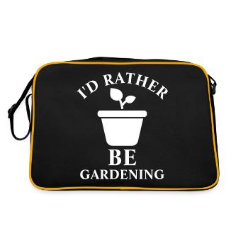 I'd Rather Be Gardening - Retro Bag - black/gold - Back