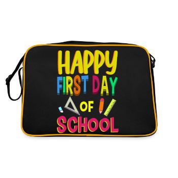 Bonne première rentrée scolaire Enseignant - Sac Retro - noir/or - Dos