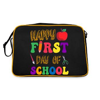 Bonne première rentrée scolaire Enseignant - Sac Retro - noir/or - Dos