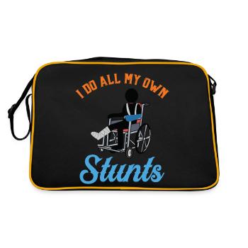 Je fais toutes mes propres cascades - Sac Retro - noir/or - Dos