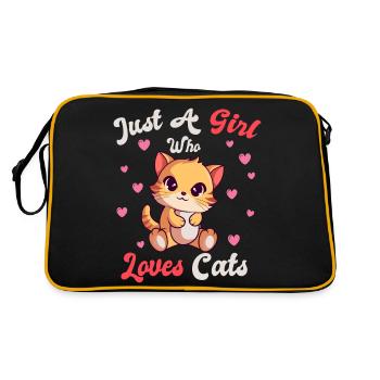 Seulement une fille qui aime les chatons chats - Sac Retro - noir/or - Dos