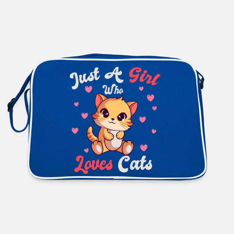 Nur Ein Mädchen Das Katzen Liebt Kätzchen Retro Tasche