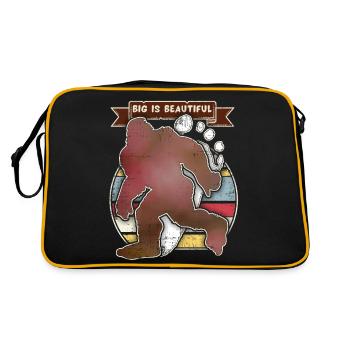 Bigfoot-Monster, Zombie-Monster, Yeti-Monster - Retro Tasche - Schwarz/Gold - Hinten