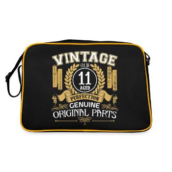 Vintage 11 ans - cadeau d'anniversaire 11 ans - Sac Retro - noir/or - Dos