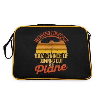 Funny weekend prediction 100% chance of making a - Retro Bag - black/gold - Back