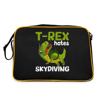 T-Rex déteste le parachutisme Drôle de parachute - Sac Retro - noir/or - Dos