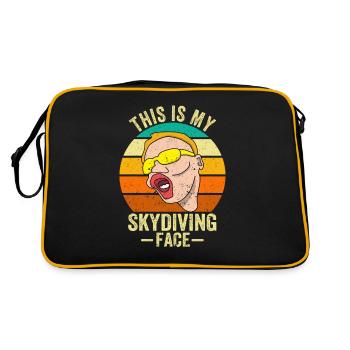C'est mon visage de parachutisme Drôle - Sac Retro - noir/or - Dos
