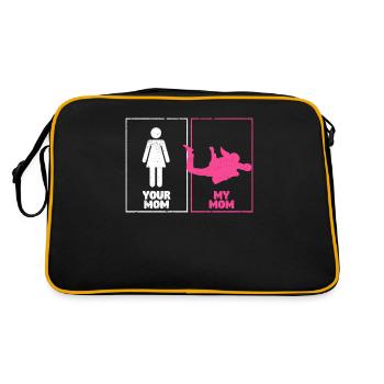 Ta mère Ma mère Parachutiste - Sac Retro - noir/or - Dos