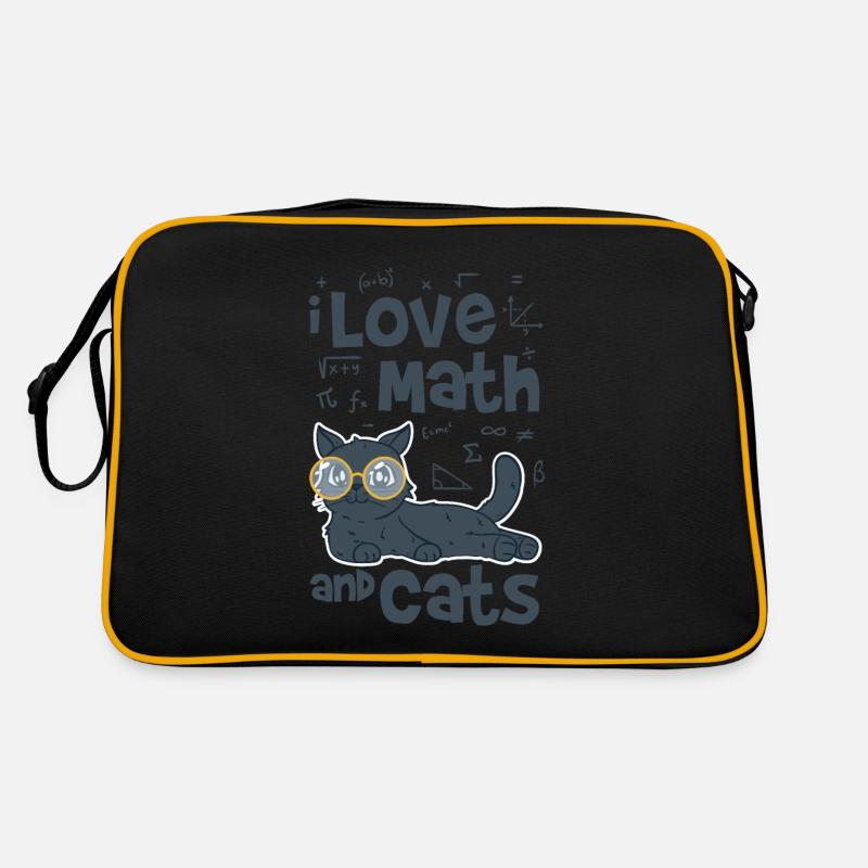 I Love Math and Cats Retro Bag