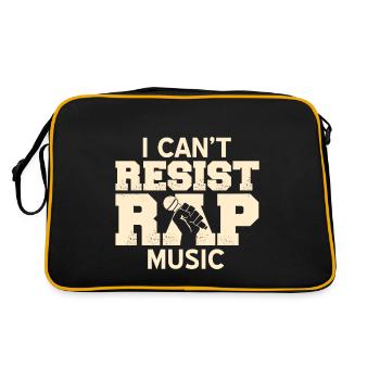 I Can't Resist RAP Music Retro Cool Rap Lover - Retro Bag - black/gold - Back