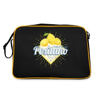 Positano Costa d'Amalfi Italy retro Amalfi Coast - Retro Bag - black/gold - Back