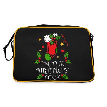 Je suis la décoration de Noël chaussette d’anniversaire - Sac Retro - noir/or - Dos